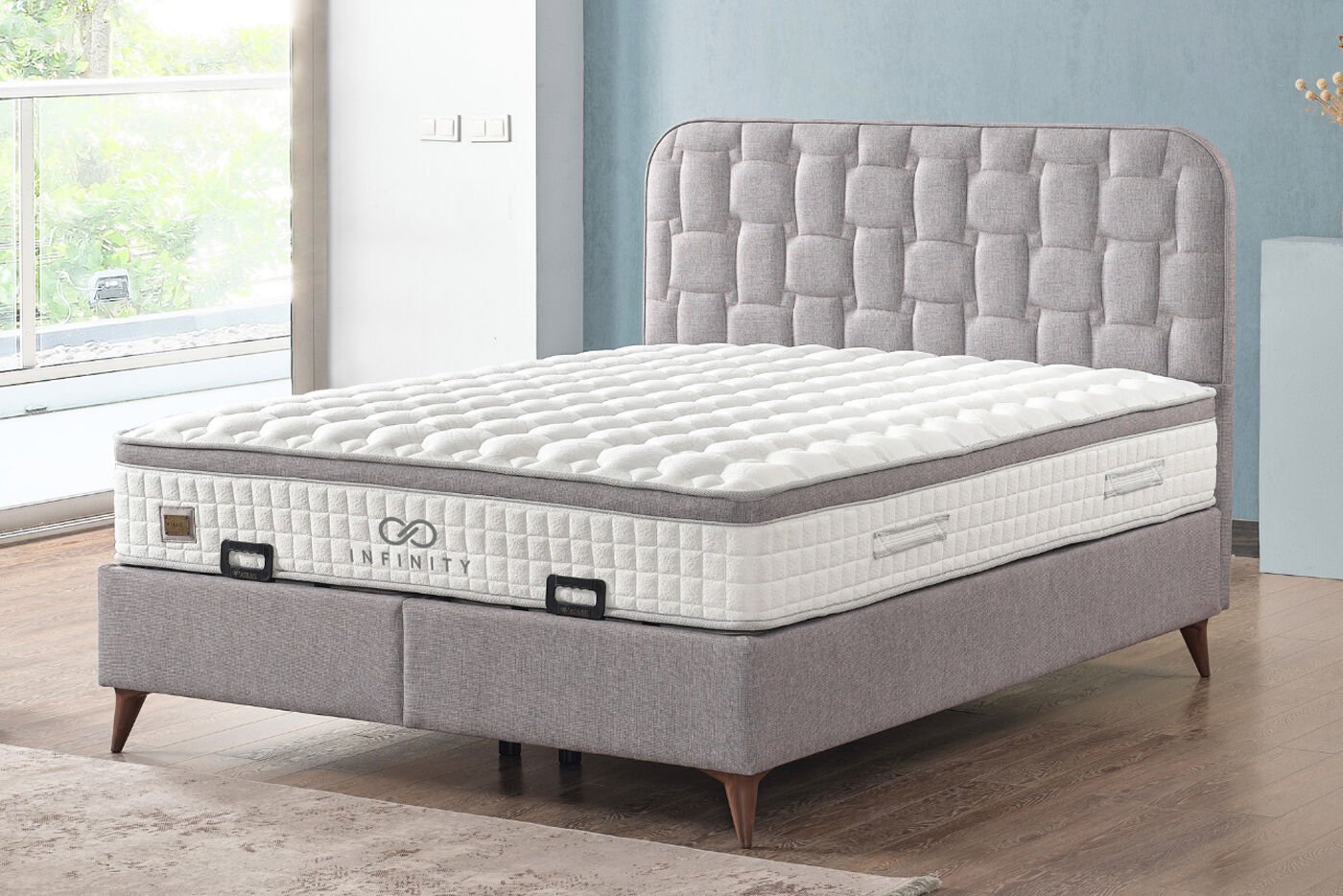 Armis İnfinity 150x200 Yatak Baza Başlık 3'lü Set