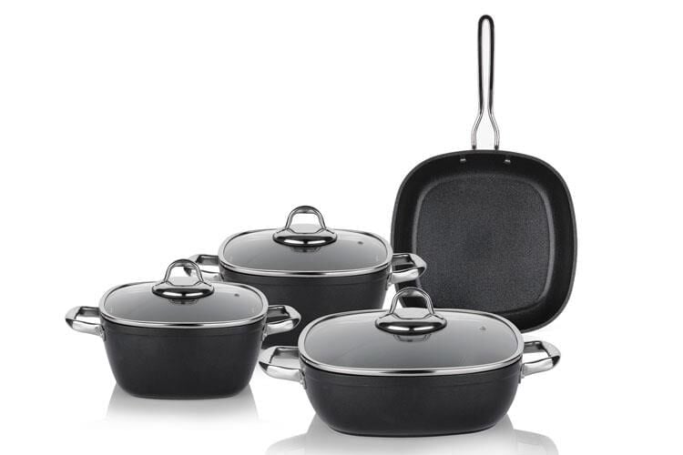Gastronomie Master Y.Y. Tencere Seti - İnd-7 Parça-Siyah