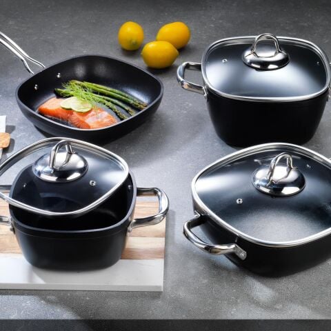 Gastronomie Master Y.Y. Tencere Seti - İnd-7 Parça-Siyah