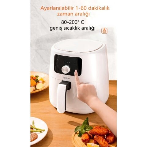 Lydsto Airfryer 5l XXL Akıllı Yağsız Fritöz