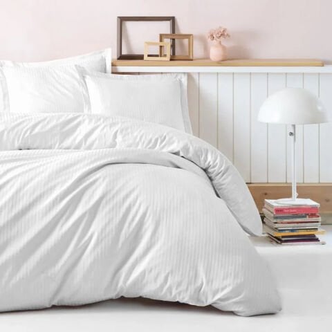 Cotton Box Çift Kişilik Elegant Stripe Saten Nevresim Takımı