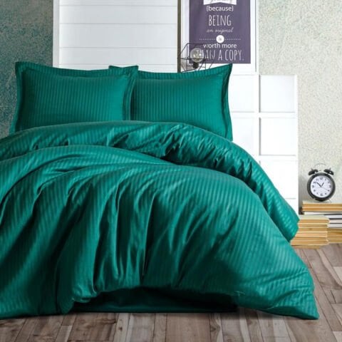 Cotton Box Çift Kişilik Elegant Stripe Saten Nevresim Takımı