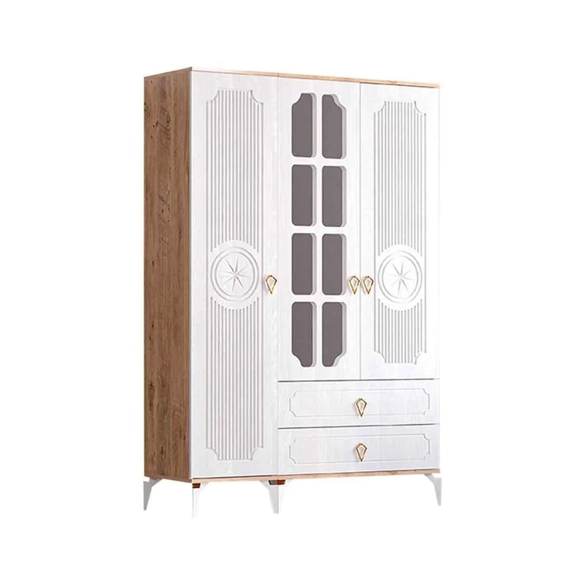 Levent Dlp.0020-283, Uzay Country 3 Kapılı 2 Çekmeceli Dolap Atlantik Çam Beyaz