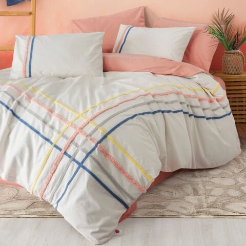 Cotton Box Çift Kişilik Puff Nakışlı Ranforce Nevresim Takımı
