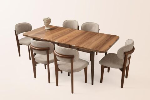 Levent Msa.0037-278, Argun 80*130 Açılır Masa Hazar Kahve