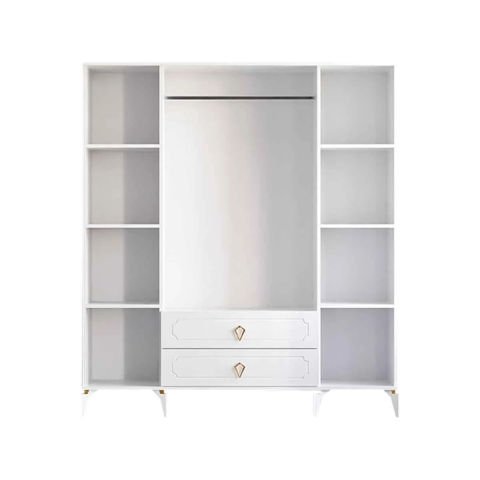 Levent Dlp.0007-203, Uzay Country 4 Kapılı 2 Çekmeceli Dolap Beyaz