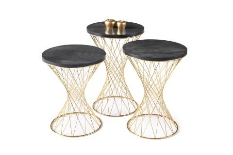 Levent Zgn.0013-433, 9017 Cestino Zigon Sehpa İrony Gold