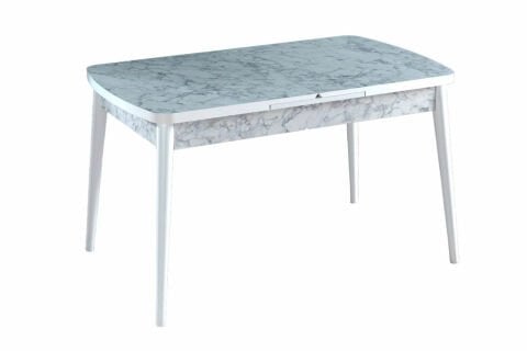 Levent MTK.0168-435, 4005 Kelebek 80*130 Metal Masa+(4) 2018 Bead San Beyaz