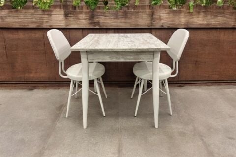 MENDEL MASA VE EYFEL SANDALYE TAKIMI, KRİSTAL, 70x70