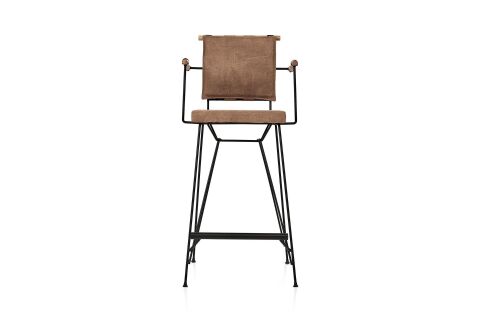 POYRAZ KOLLU BAR SANDALYESİ, KAHVERENGİ