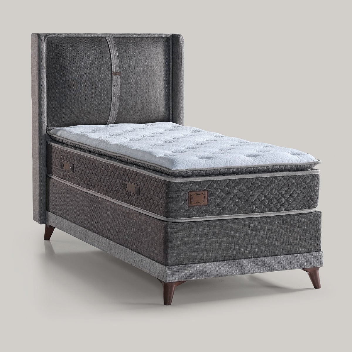 Bossleep Karen 90x190 Yatak Baza Başlık 3'lü Set