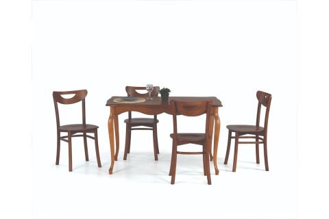 ADA LUKENS MASA VE ALMAN SANDALYE TAKIMI, CEVİZ CEVİZ,125x80