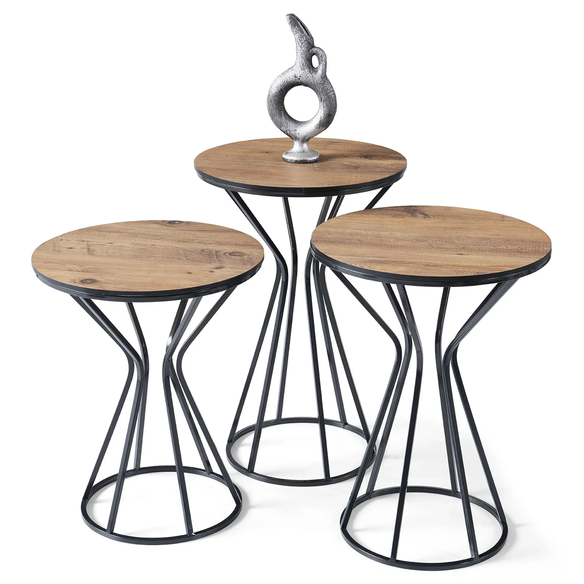 Levent Zgn.0002-475, Vazo Zigon Sehpa Ceviz Siyah Ayak