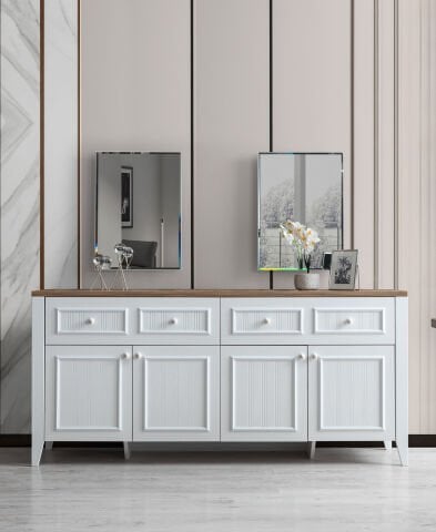 Evart E948 Yalı Konsol Beyaz /a.çam