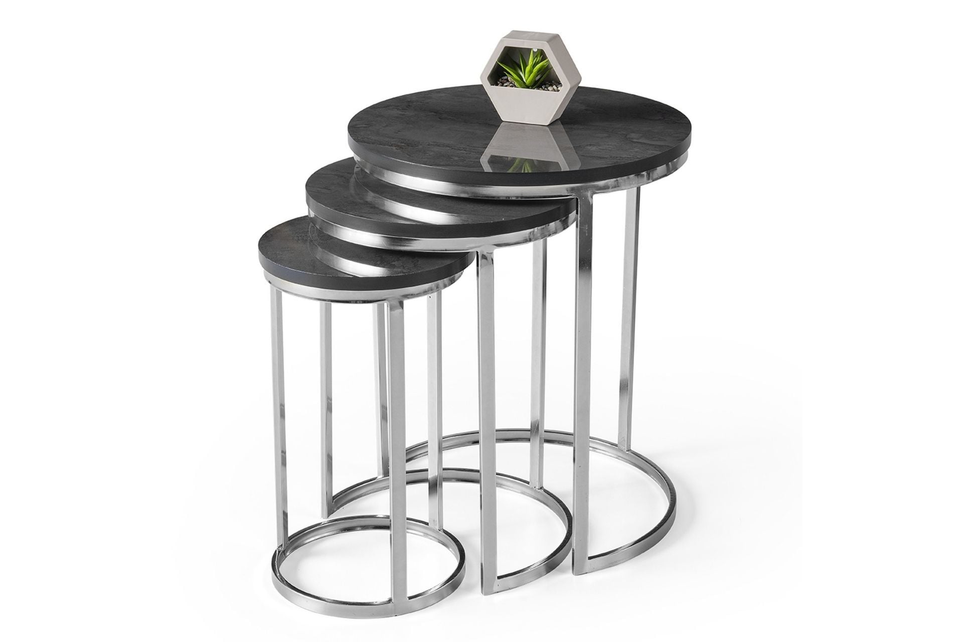 Levent Zgn.0001-492, Nil Zigon Sehpa İrony Krom Ayak