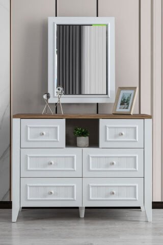 Evart E941 Yalı Şifonyer Beyaz/a.çam