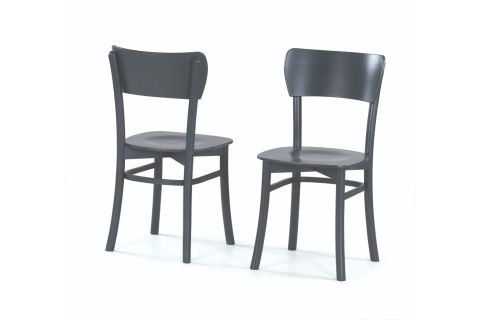 ADA LÜKENS MASA VE KAPALI KELEBEK SANDALYE TAKIMI, MEŞE ANTRASİT, 125x80
