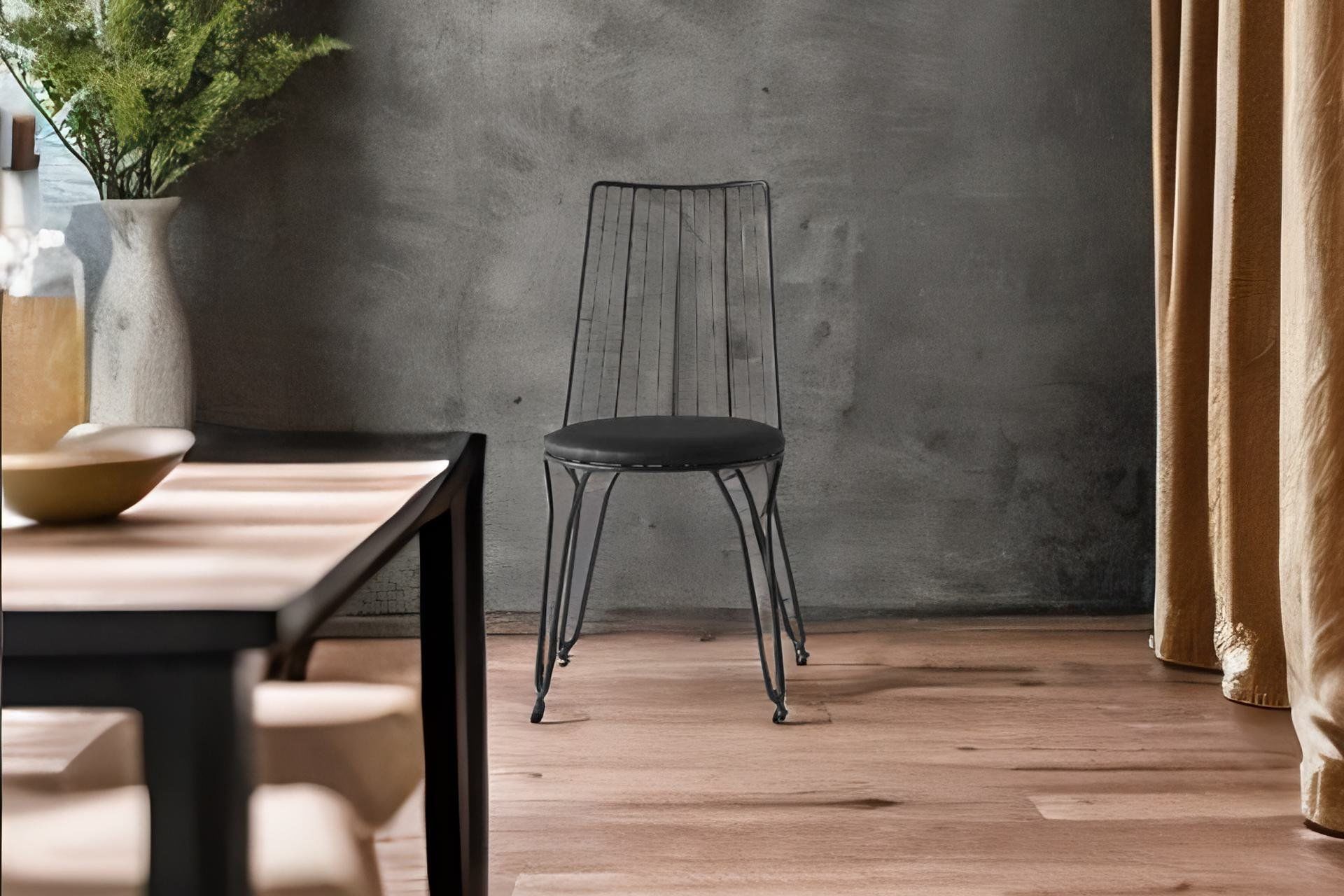 ADA METAL SANDALYE, SİYAH