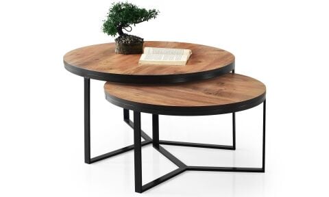 Levent Ort.0016-458, 4197 Bambino Y Ayak Orta Sehpa Atlantik Çam Siyah