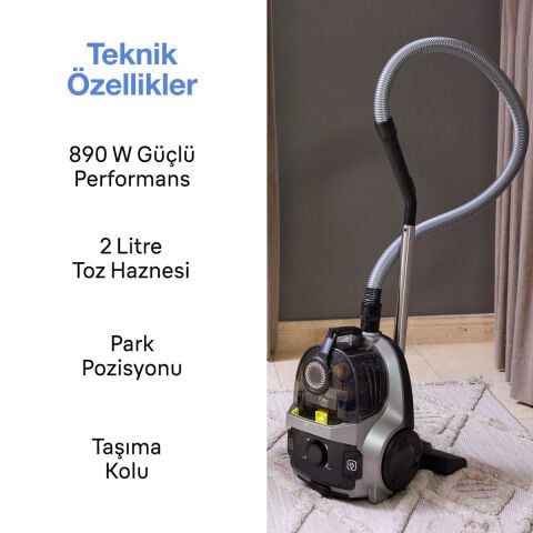 Fakir Freelander BL 6056 Toz Torbasız Elektrikli Süpürge-Silverstone