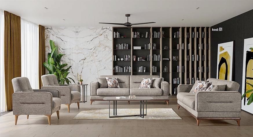 Beyza Miami Koltuk Takımı 3+3+1+1