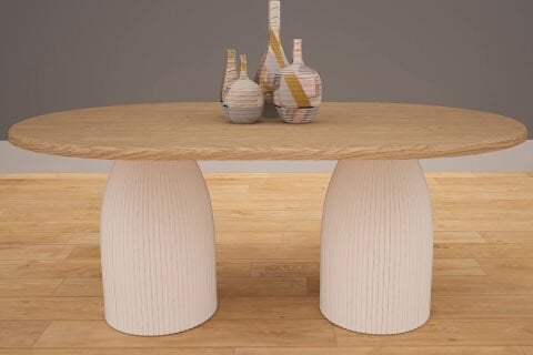 Movemo MVM-CB-3071, Mantar Orta Sehpa Ceviz Beyaz