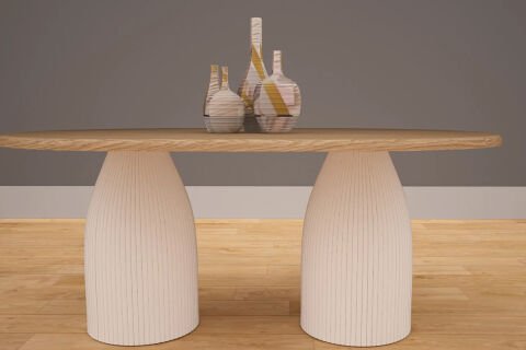 Movemo MVM-CB-3071, Mantar Orta Sehpa Ceviz Beyaz