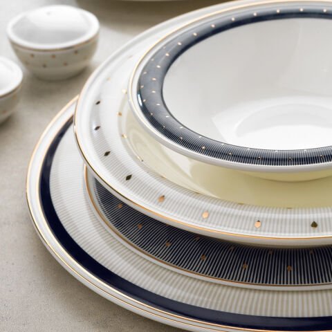 Schafer Superfine Bone Delicea Yemek Takımı 56 Parça-Gold