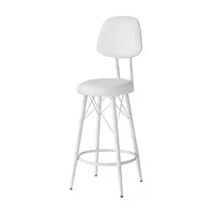 EYFEL 75 LİK BAR SANDALYESİ BEYAZ BEYAZ