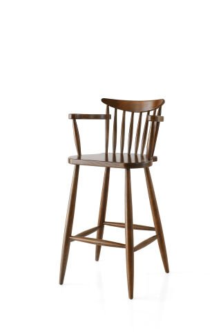 KOLLU KIRLANGIÇ AHŞAP BAR SANDALYESİ CEVİZ