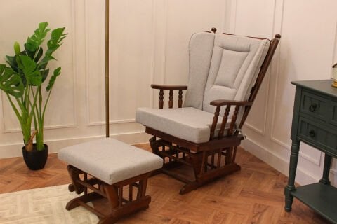 Levent SAL.0001-501, 1287 Relax Puflu Süngerli Sallanır Koltuk Bej Ceviz