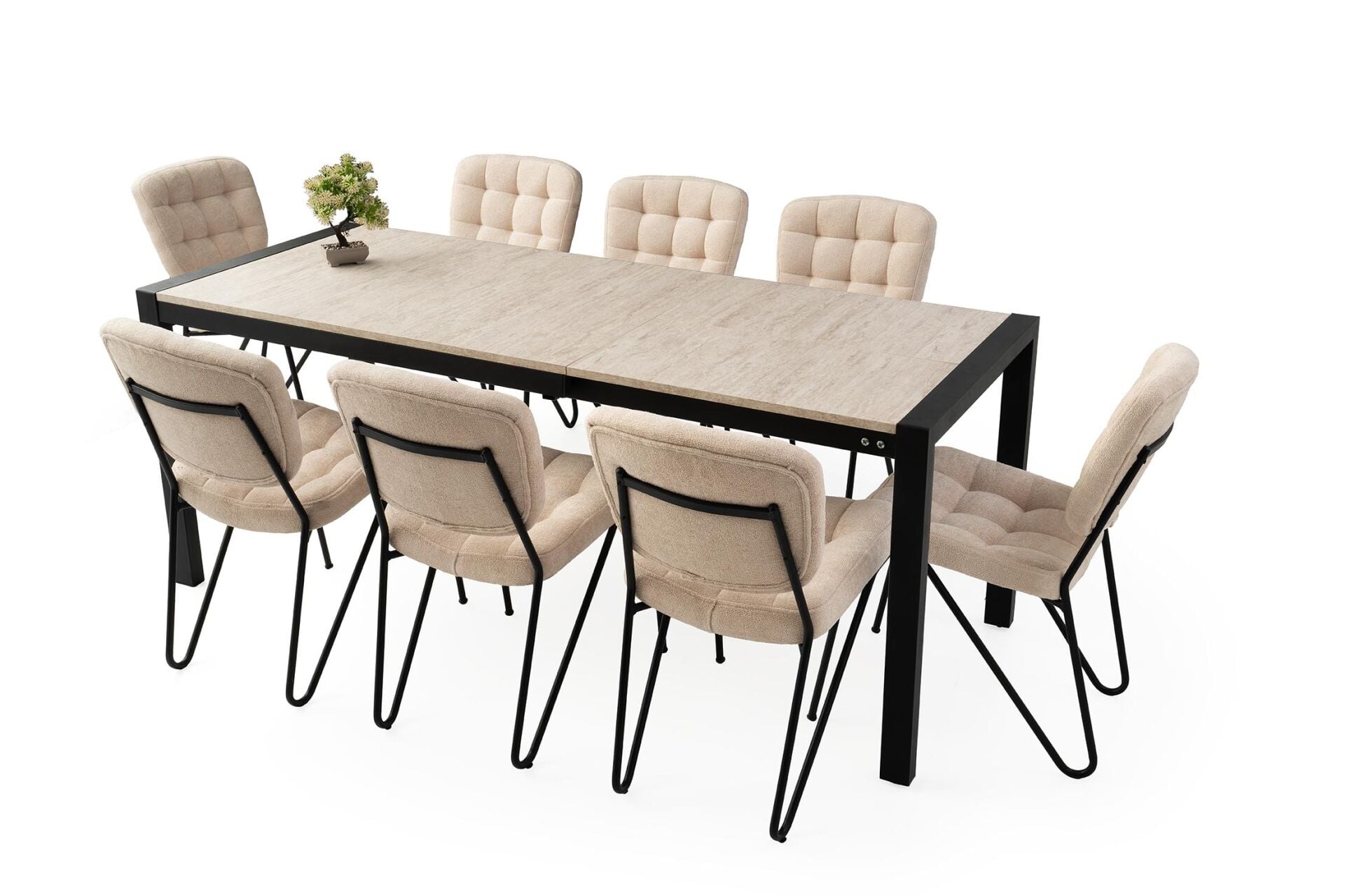 Levent MS2081, Lato 75*120 Metal Ayak Traverten