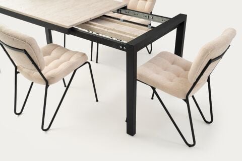 Levent MS2081, Lato 75*120 Metal Ayak Traverten