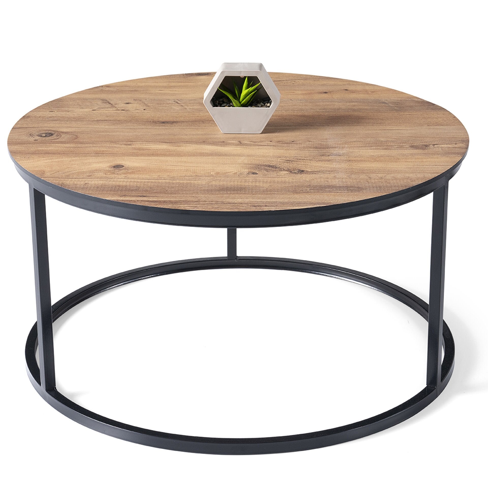 NİL ORTA SEHPA CEVİZ SİYAH AYAK