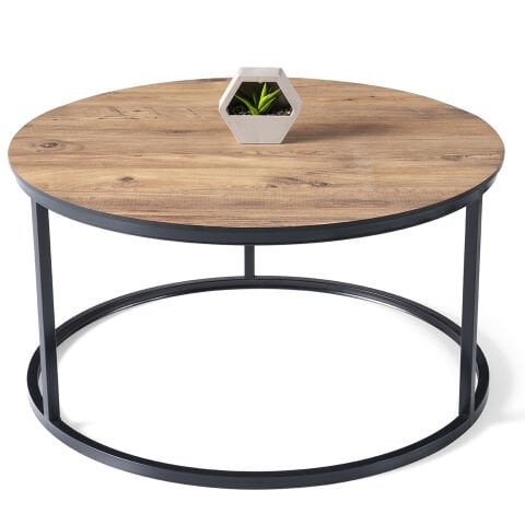 NİL ORTA SEHPA CEVİZ SİYAH AYAK