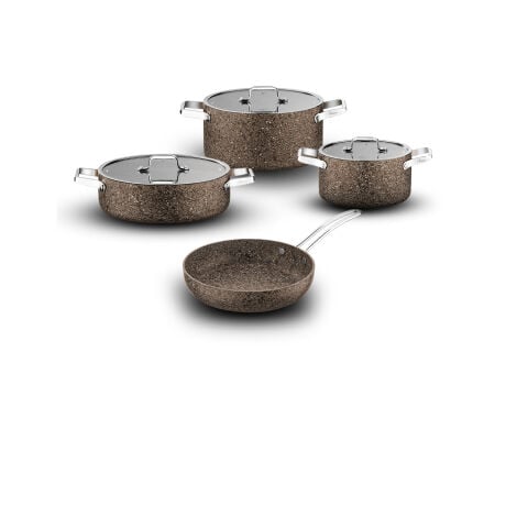 Brioni Sht-11101, Stone - Age Terra 7 Parça Tencere Seti