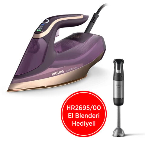Philips BXA0158/00, DST8040/30 Azur Buharlı Ütü (HR2695/00 El Blenderi Hediyeli)