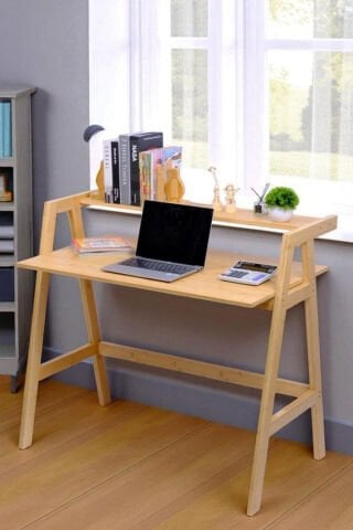 Digithome DB-0030, 1 Raflı Kitaplık Masif Çalışma Masası