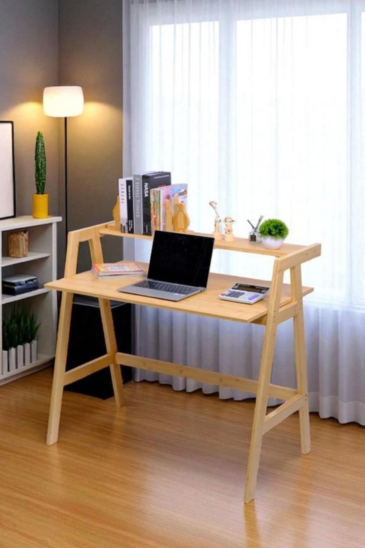 Digithome DB-0030, 1 Raflı Kitaplık Masif Çalışma Masası