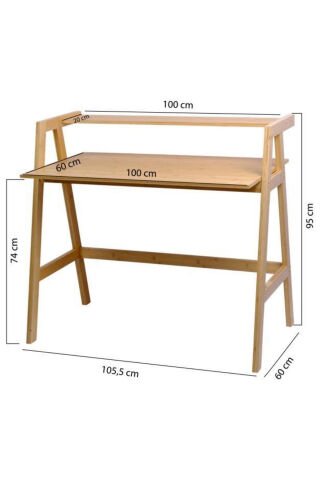 Digithome DB-0030, 1 Raflı Kitaplık Masif Çalışma Masası