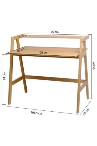 Digithome DB-0030, 1 Raflı Kitaplık Masif Çalışma Masası
