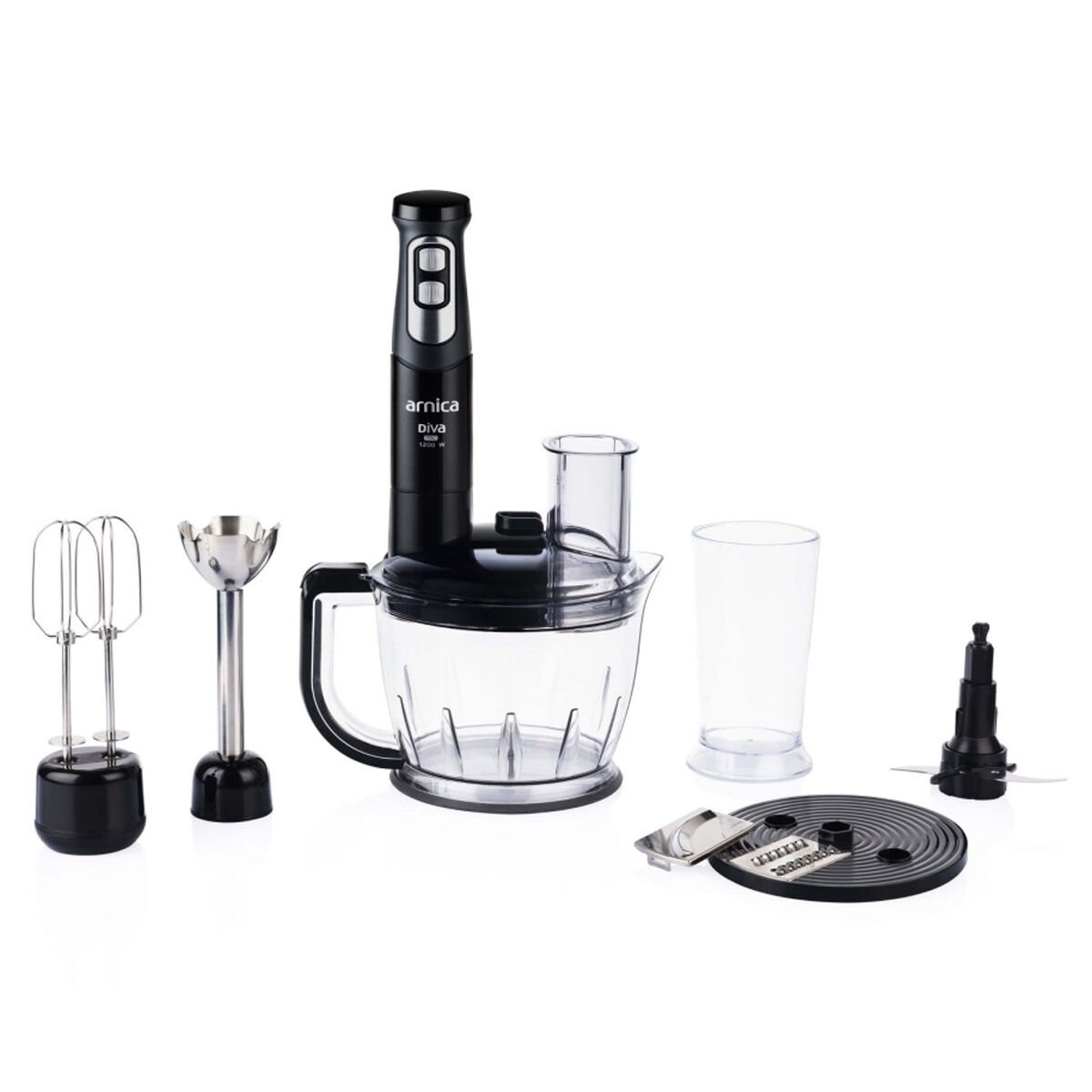 Arnica GH21803 Diva Pro Rendeli El Blender Seti Siyah