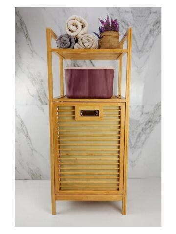 Digithome Db-0004, Xl Kirli Sepetli İki Raflı Bambu Banyo Düzenleyici