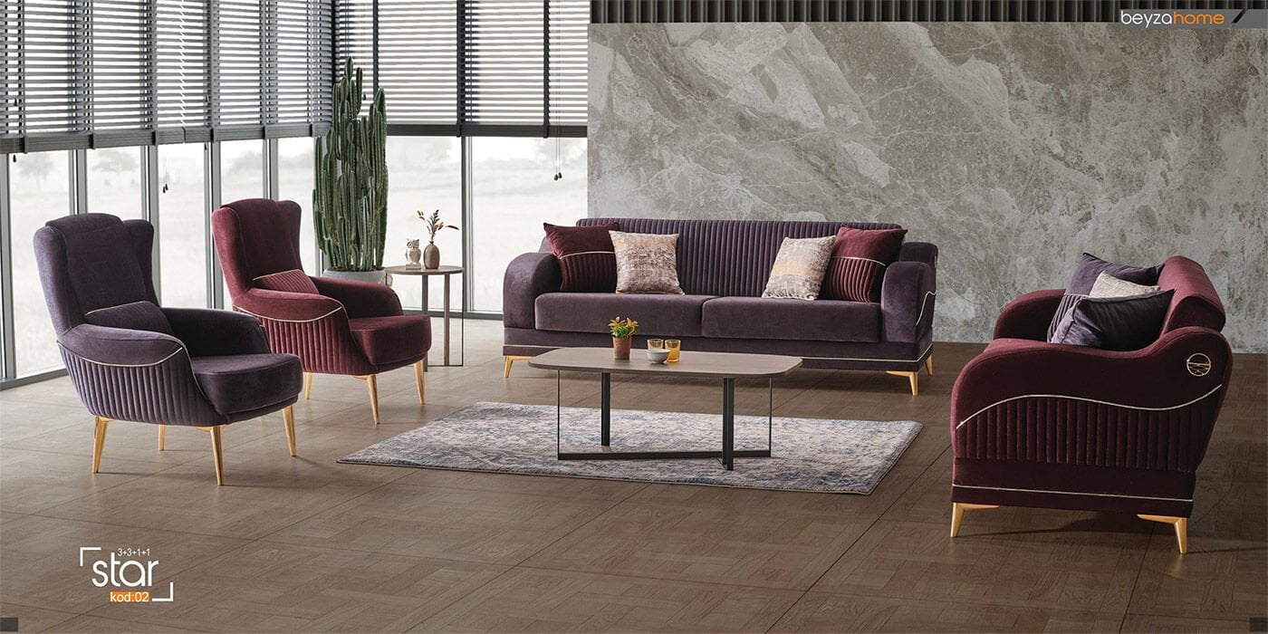 Beyza Star 3+3+1+1 Koltuk Takımı