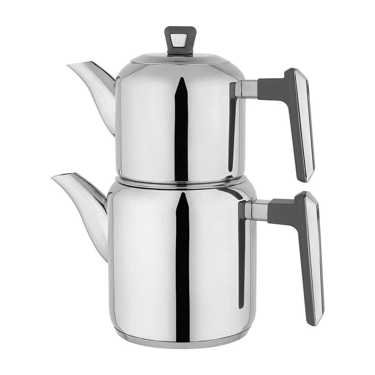 Schafer Tealine Çelik Çaydanlık Takımı 4 Parça-Gri