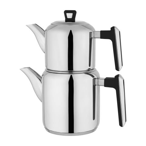 Schafer Tealine Çelik Çaydanlık Takımı 4 Parça-Siyah