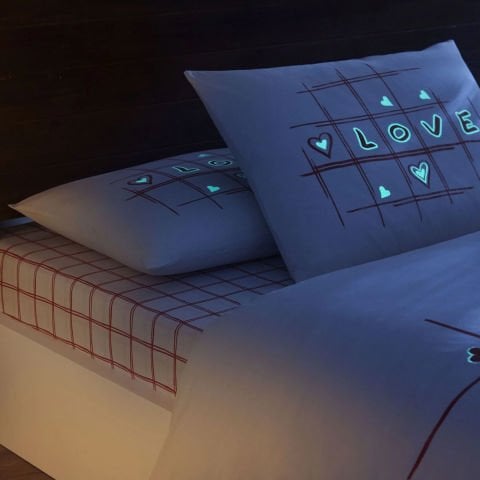 Taç 4672, Glow Ranforce Romenta Kırmızı Nevresim Takımı Çift Kişilik 2025 Sevgililer Günü