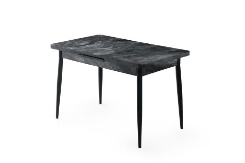 AY MASA VE SANDALYE BENCH TAKIMI, GRİ SİYAH, 120x70