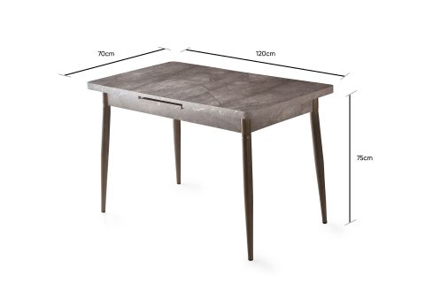 AY MASA VE SANDALYE BENCH TAKIMI, KREM GOLD, 120x70