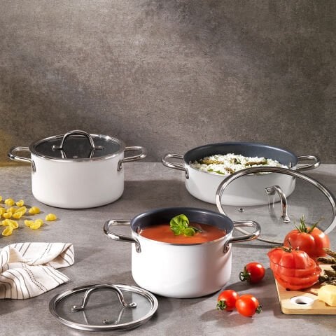 Schafer Everyday 3lü Tencere Seti 6 Parça-Krem